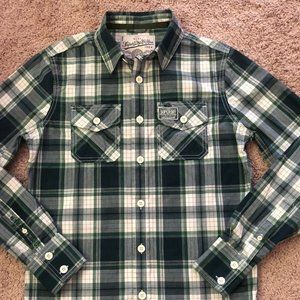 Men’s Superdry Washbasket Button Up Plaid Shirt S